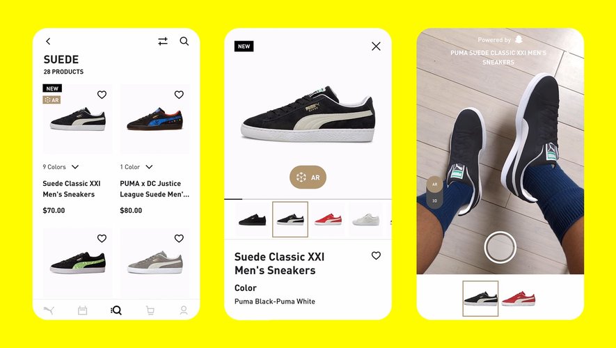 Snapchat : une nouvelle fonctionnalité pour faire du shopping en réalité virtuelle